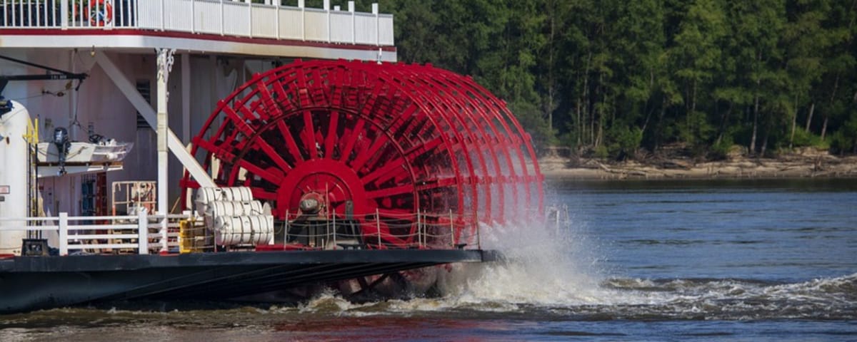 Travel back in time on a paddle steamer.