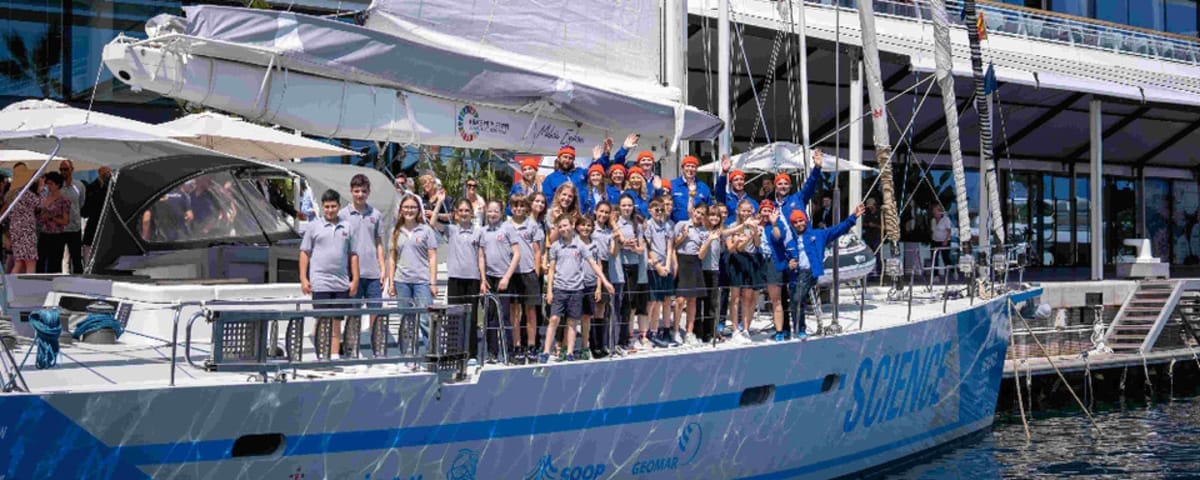 Malizia Explorer, the new scientific research sailboat, christened at the Yacht Club de Monaco