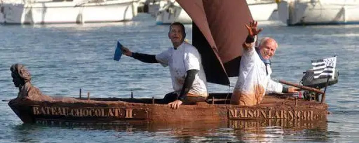 Remember... The day a chocolate boat floated in the port of Concarneau