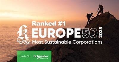 Schneider Electric named Europe's most sustainable company